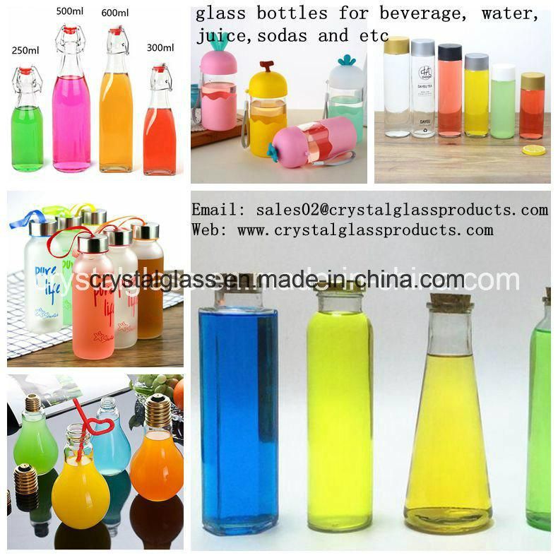 OEM/ODM Printing Ice Tea Beverage Voss Bottle with Color Cap 375ml 400ml 500ml 800ml