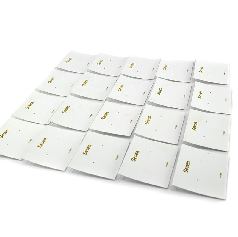 Custom Printed Foil Hot Stamp White Earring Packaging Card