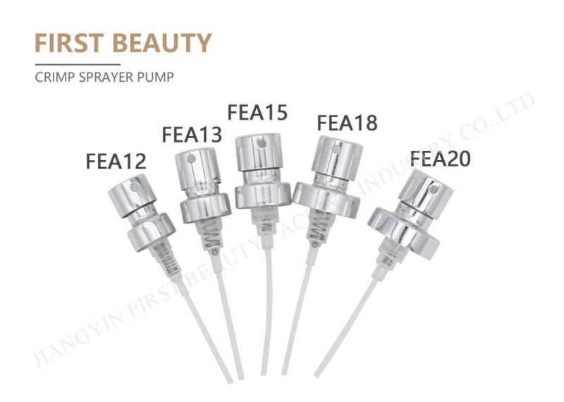 Silver Aluminum Perfume Crimp Pump