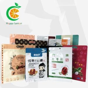 Custom Printed Flexible Packaging Lay Flat Pillow Fin Quad Grip Seal Stand up Doypack Flat Block Box Bottom Vacuum Plastic Packaging Bag