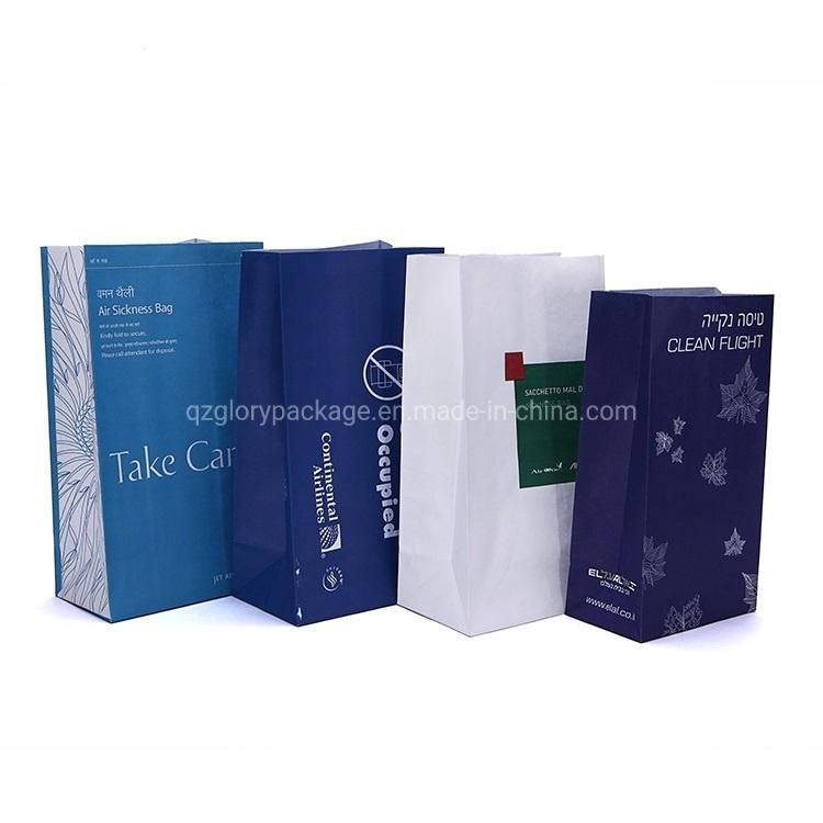 Square Bottom Custom Printed White Kraft Pharmacy Prescription Paper Bags for Medicine