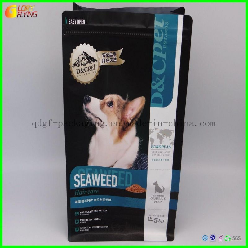 Multicolor Printed Resealable Standing Bag Plastic Zipper Pet Food Bag