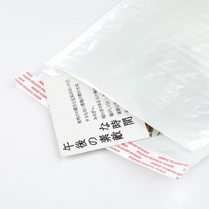 Custom Printed White Poly Bubble Mailer Packaging Express Bags