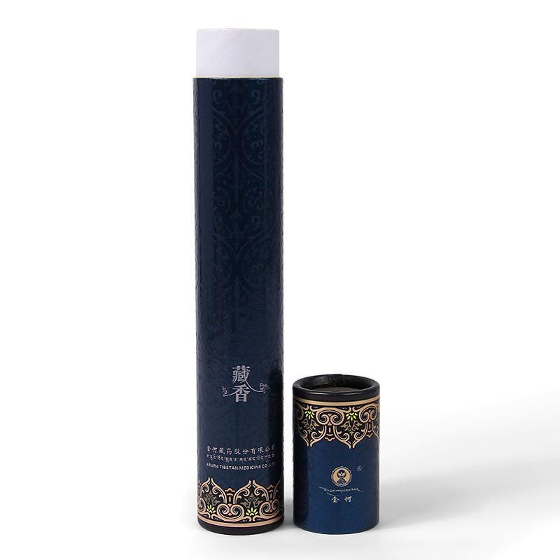 Custom Made Printed Incense Round Tube Paper Packaging Joss Stick Carton Cylinder Box