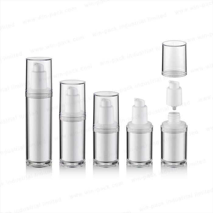 Custom Made White Color 20ml 30ml 80ml Plastic Airless Lotion Serum Pump Bottle