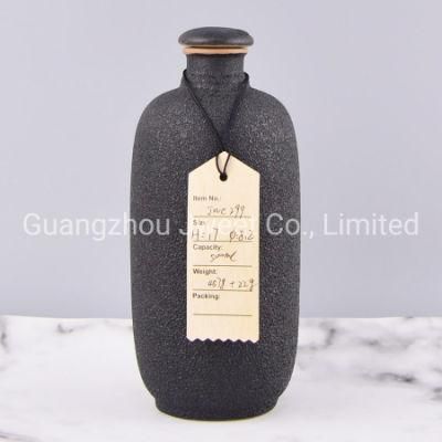 500ml Customized Round Vodka Bottle Liquor Ceramic Bottle Vodka Bottle