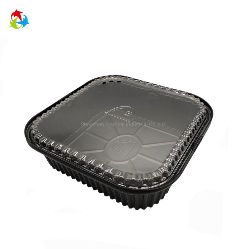 Microwave Disposable Plastic Take Away Bento Lunch Box with Lid