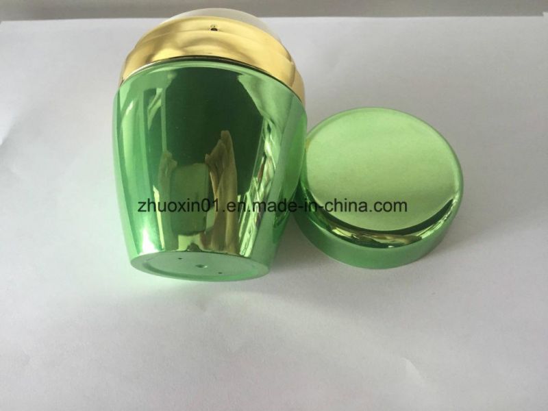 50g Green Colorful Food Grade Acrylic Mirror Face Cream Jar with Press Button