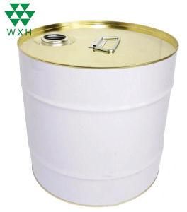 White Coating Engine Oil Packaging Tin Drum with Metal Handle