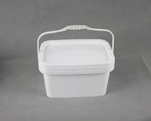 5 Liter Square Plastic Bucket with Lid and Handle