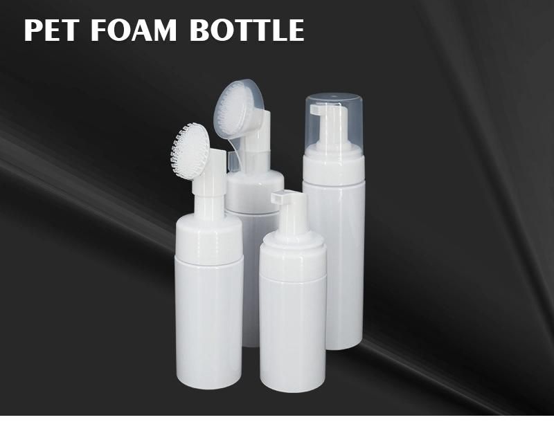 High Quality 100ml 120ml 150ml 200ml White Pet Foam Bottle with Brush