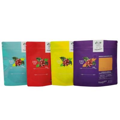 Matte Colorful Printing Coffee Stand up Valve Packaging