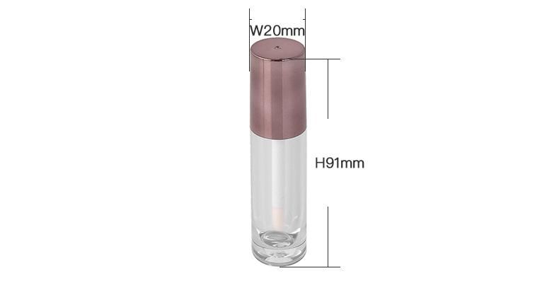 Hot Sale New Arrival 2.8ml Clear Lip Gloss Tube Brown Top Lip Gloss Packaging Custom Packaging Brown Top Lip Gloss Tubes with Wands