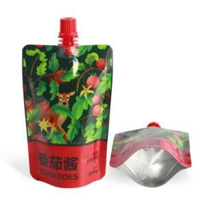 Stand up Custom Packaging Waterproof Bag Reusable Juice Pouch with Spout