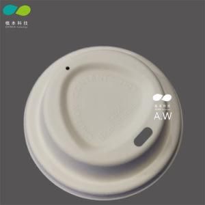 8oz 100% Compostable Disposable Sugarcane Bagasse Pulp Paper Coffee Cup Lids