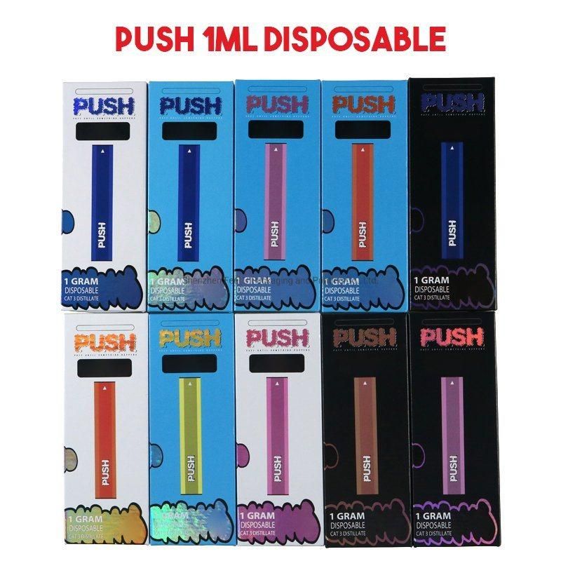 Push Sauce Baked E Cigarettes Disposable Bar Cake Runty Disposables Vape Pen 280mAh Rechargeable 1.0ml Empty Thick Oil Pods Cartridge Packaging