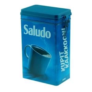 Rectangular Airtight Coffee Tin Box with Plastic Lid--Nc2729