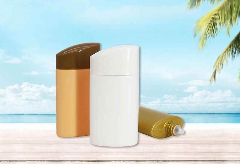 Oval HDPE Plastic Cosmetic Sun Cream Tube Sunscreen Bottle 60ml