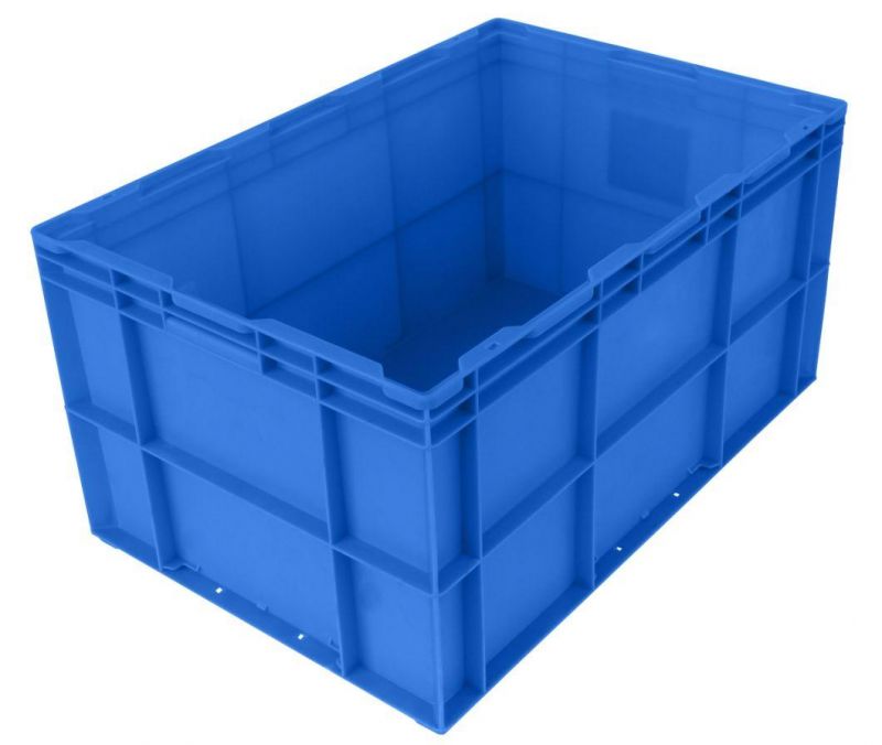 HP6e Plastic Turnover Logistics Container Box HP Standard Auto Parts Logistic Box Durable Opaque Plastic Storage Boxes