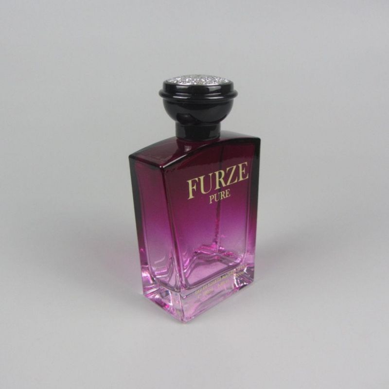 Square Fancy Customize Color Glass 100ml Perfume Bottle