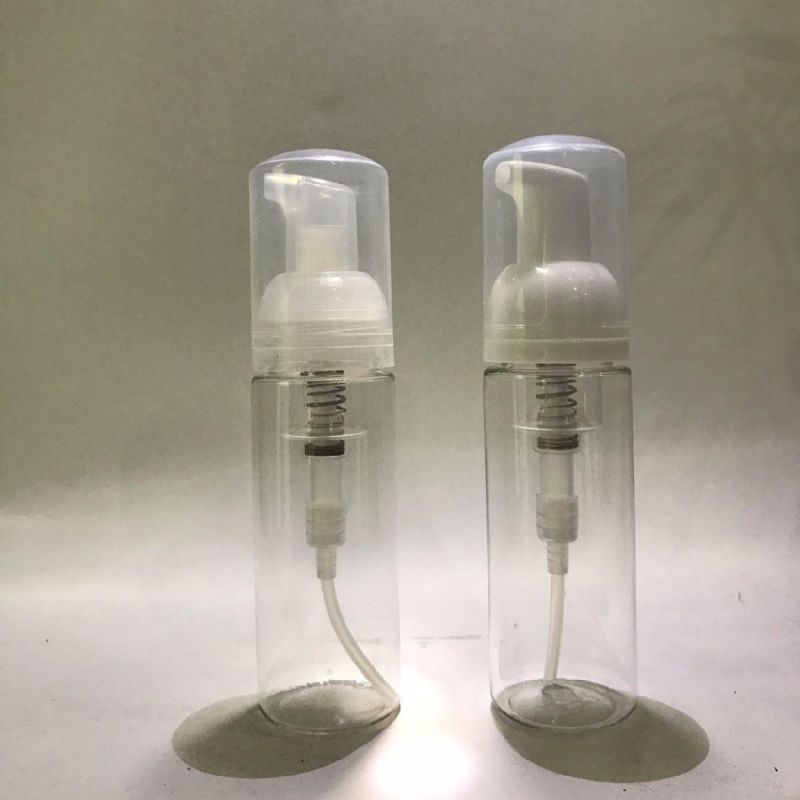 50ml Pet Plastic Transparent Round Cosmetic Foam Pump Bottle