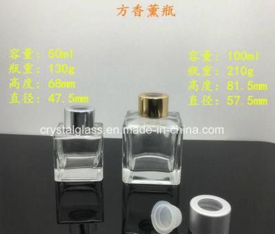 50ml Crystal Empty Square Reed Diffuser Glass Bottle