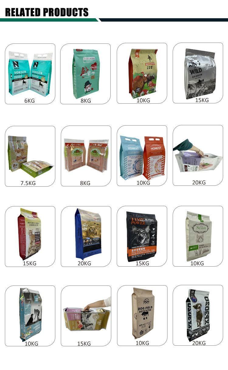 Low MOQ Custom Logo Plastic Ziplock Smell Proof Food Packaging Big Bag Dog Food Bag Foil Bag Mylar Plastic Food Packaging Bags Pet Food Bag