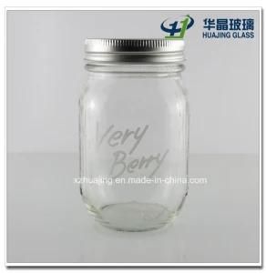 450ml 16oz Logo Printing Food Storage Glass Mason Jar