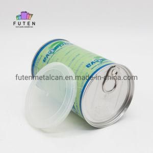 Customizable Print Size Easy Open Round Seed Tin Can with Easy Open Metal Cap and Easy Open Plastic Cap