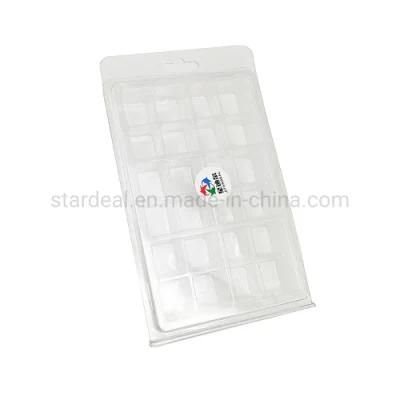 Custom Disposable Clear 24 Clamshell Wax Melt Blister Tray