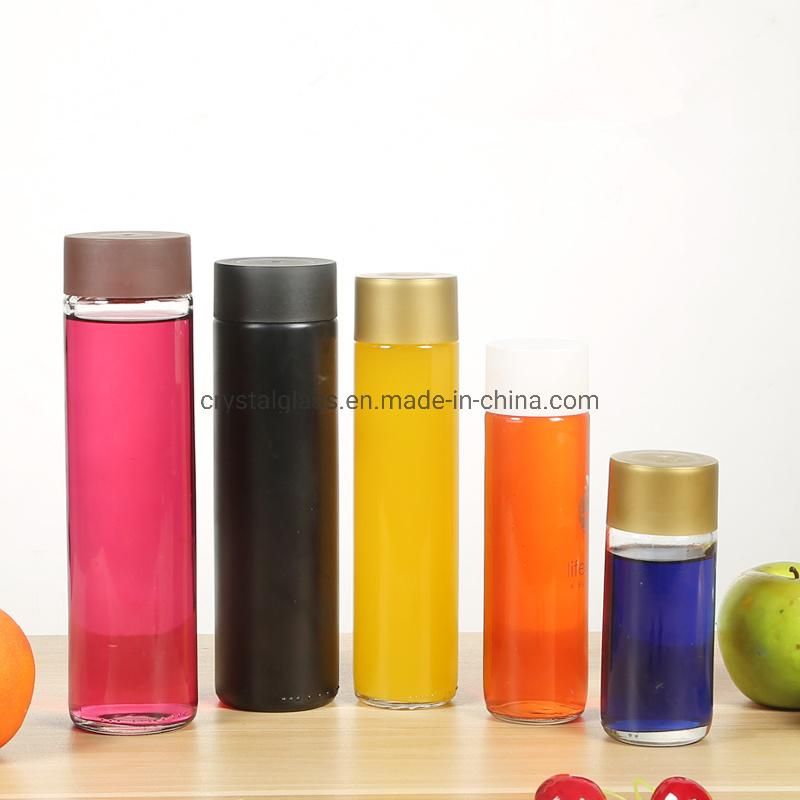 Customize Printing 800ml Voss Cylinder Glass Bottle