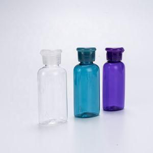 Pet Plastic 100ml Lotion Oval Flat Bottle with Bb Cover