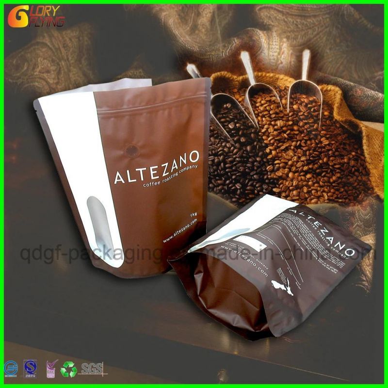 Square Bottom Arabica Coffee Packaging Bag Food Bag with Zip Lock