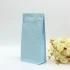 Quad Seal Flat Bottom Blue Color Food Packaging Bag