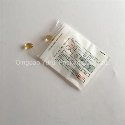 Custom Printed LDPE Clear Plastic Bag Small Medicine Envelope Ziplock Bags for Pill Dispensing