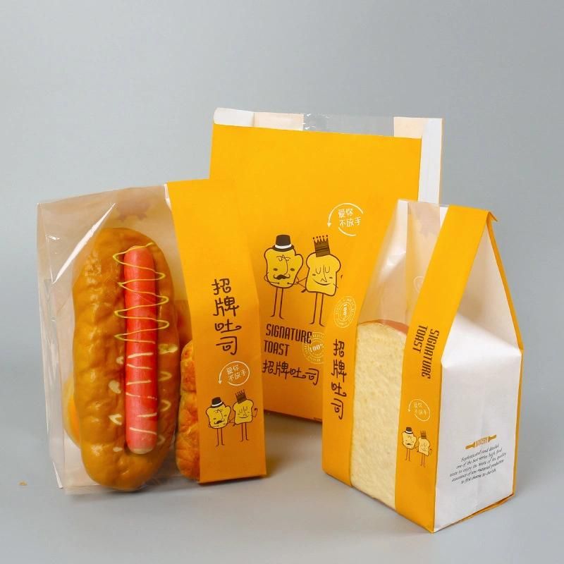 Bakery Box Bag Kraft Paper Bread Bag for Bakery