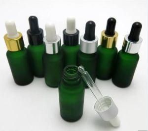 Matted Essential Oil Dropper Bottles with Aluminum Lids