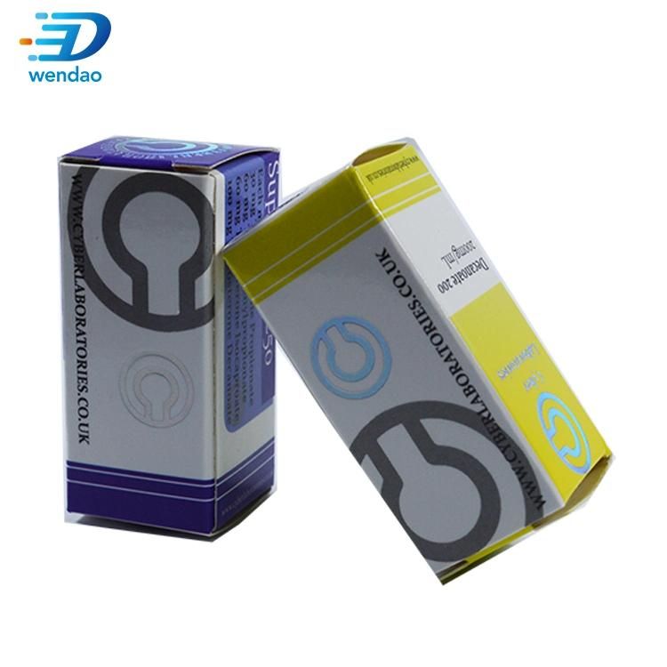 Custom Pharmaceutical Packages 10ml Vial Hologram Paper Box Standard Size for 10 Ml Glass Vial