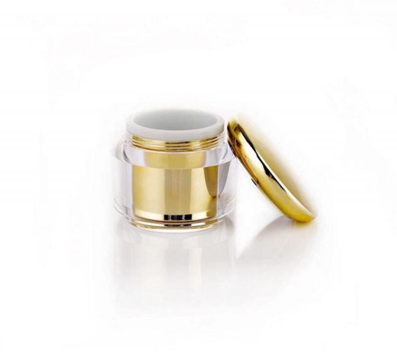 High-Grade Gold Acrylic Cream Jar