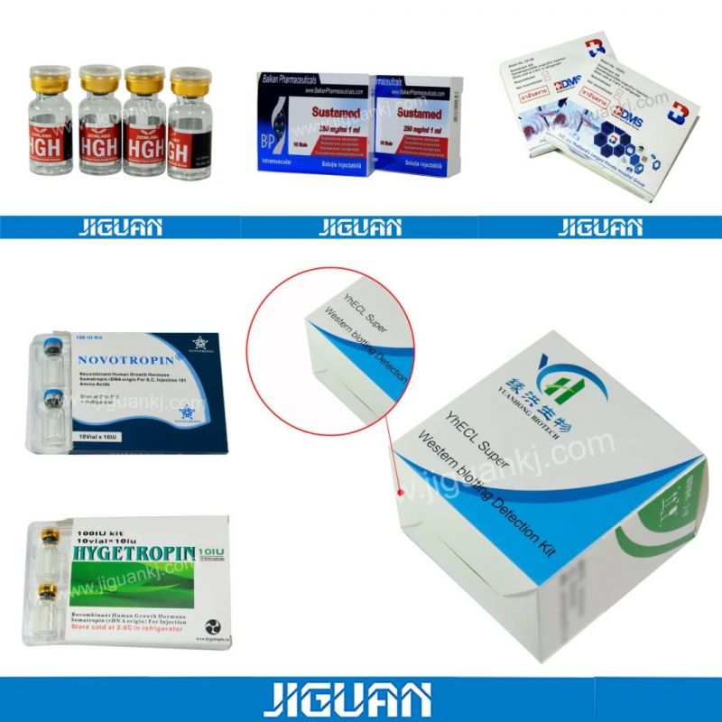 Custom Printed Steroid Somatotropin Growth Hormone Special 10iu HGH Medical Packaging Box with 2ml Vials and Plastic Tray