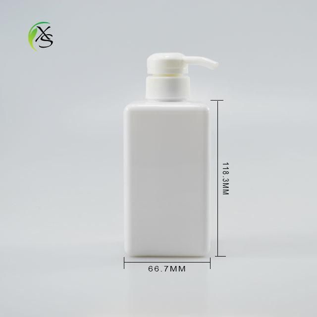 Square Shape PETG Original Color 450ml Lotion Bottle Liquid Soap Shampoo Lotion Pump Bottle