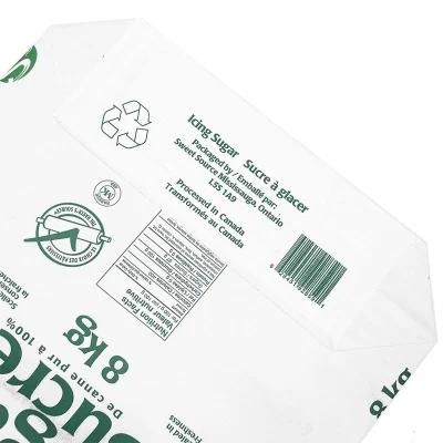 8kg Pasted Valve Paper Bag Food Paper Packaging Bag Sugar Paper Bag with Valve