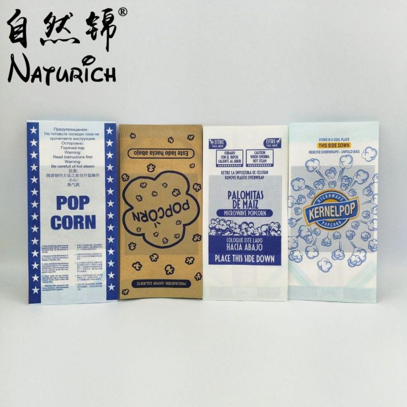 Water Proof Microwave Paper Bags for Popcorn Cookies Paper Bag