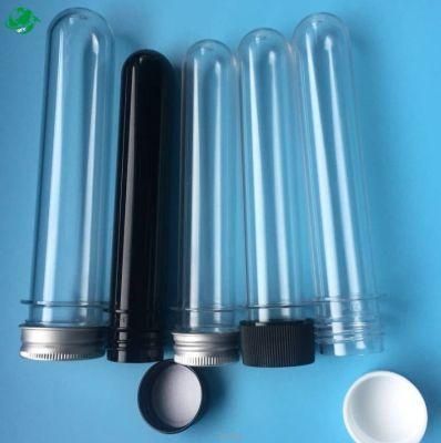 Transparent Plastic Test Tube with Aluminium Cap for USB Cables Data Line Storage