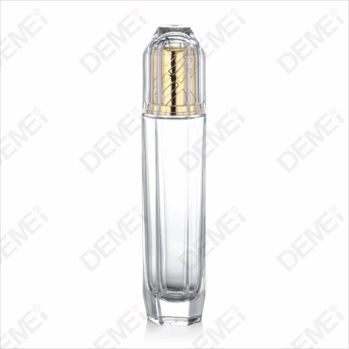 30/40/80/110/130ml 30g 50g Cosmetic Skin Care Packaging Clear Octahedral Toner Lotion Glass Bottle and Cream Jar with Diamond Acrylic Cap