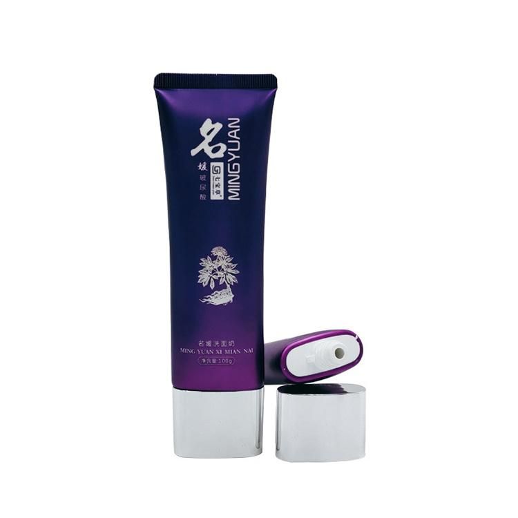 Body Skin Care Cosmetic Tube with Silver Plated Screw Cover