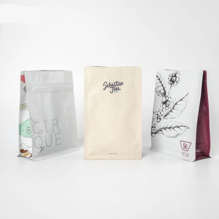 Accept Custom Design Stand up Large Size Flat Bottom Packaging Bag with Zip Lock