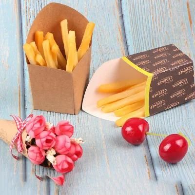 Wholesale Custom Chips and French Fries Packaging Kraft Paper Box