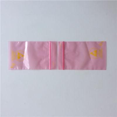 China Supplier Factory Price LDPE Pink Antistatic Ziplock Bag