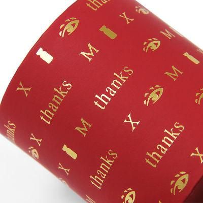 Customized High Grade Hot Stamping Logo Red Jewelry Packaging Box Gift Wedding Ring Paper Tube